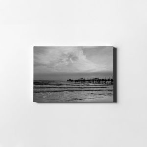 Pier at the Beach Leather Print in Florida